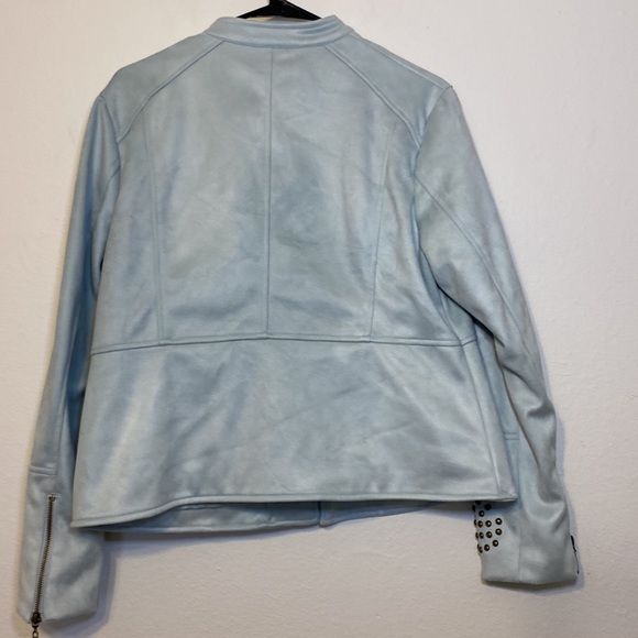 Womens Curations Studded Faux Suede Jacket - Picture 6 of 8